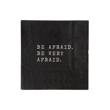 Be Afraid Paper Cocktail Napkin
