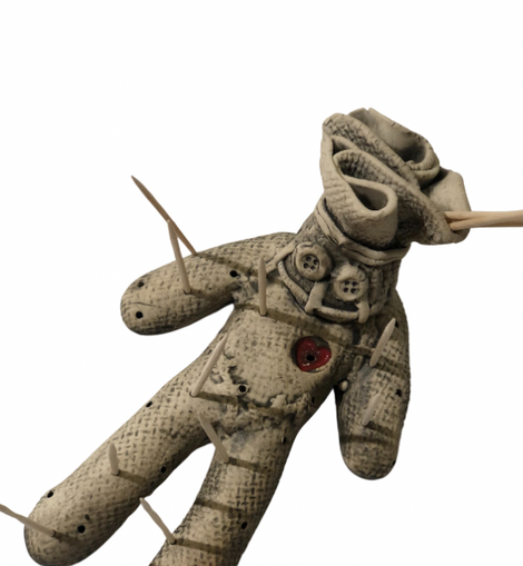 Ceramic Voodoo Doll Toothpick Holder