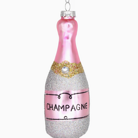 Pink Champagne Glass Ornament