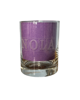 NOLA Etched Rocks Glass
