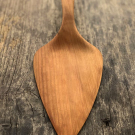 Handcrafted wooden pizza and pie server with hanging string