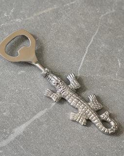 stainless steel alligator bottle opener, 6 inch bar tool with detailed gator design for opening bottles