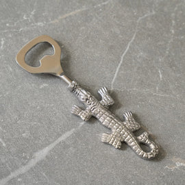 stainless steel alligator bottle opener, 6 inch bar tool with detailed gator design for opening bottles