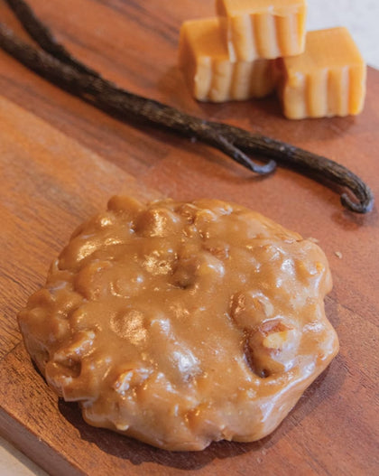 Aunt Sally’s classic Creole pralines 6 piece box, New Orleans candy made with pecans and sugar in traditional recipe