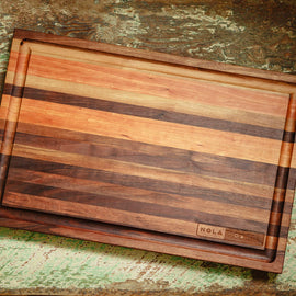 Walnut Big Easy Cutting Board with curved edge