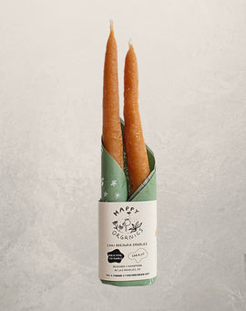 Carrot Beeswax Taper Candles – Pair