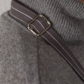 Granite Gray Pinstripe Chef Apron