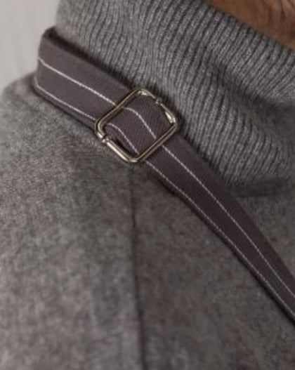 Granite Gray Pinstripe Chef Apron