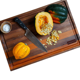 Walnut Big Easy Cutting Board with curved edge