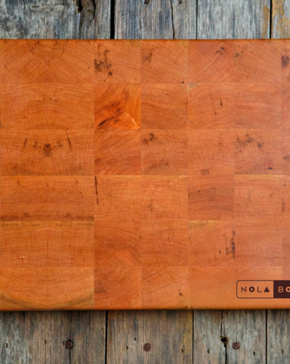 Cherry wood board inspired by New Orleans Flag Boy tradition