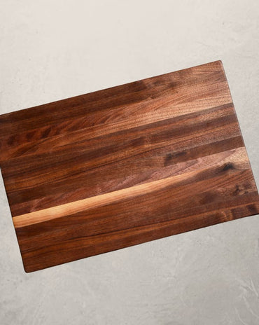 Sac-A-Lait walnut cutting board inspired by Louisiana freshwater fish, handcrafted 12x18 board ideal for serving and engraving