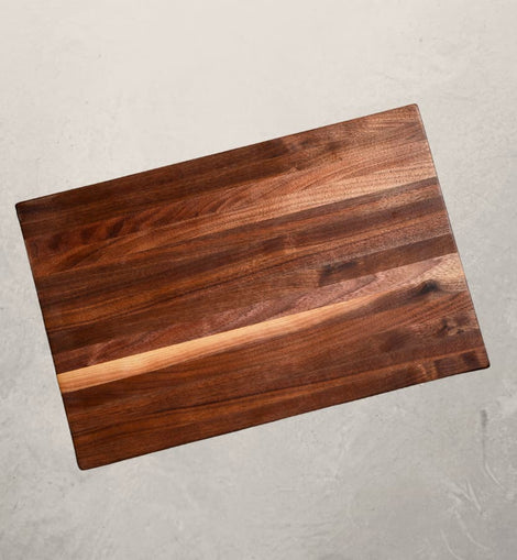 Sac-A-Lait walnut cutting board inspired by Louisiana freshwater fish, handcrafted 12x18 board ideal for serving and engraving