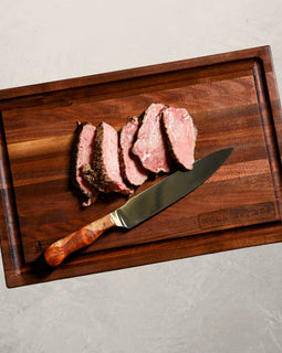 Sac-A-Lait walnut cutting board inspired by Louisiana freshwater fish, handcrafted 12x18 board ideal for serving and engraving