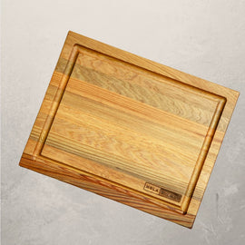 Sazerac cutting board in Louisiana sinker cypress with juice groove, handcrafted bar board for cocktails and lime prep