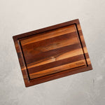 Sazerac walnut bar cutting board with drip well, compact board for slicing limes and serving cocktails inspired by New Orleans