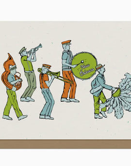 card with new orleans brass band 