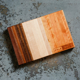 Trinity Cutting Board handcrafted in New Orleans with three-panel design