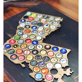 State Bottle Cap Map