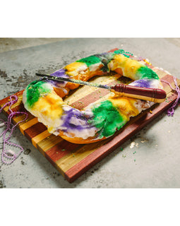 NOLA Boards - Carnival Cutting Board - Large Cutting King Cake