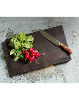 NOLA Boards - Flag Boy Chopping Block - End Grain Walnut Being Used