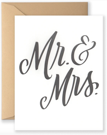 Mr & Mrs Wedding Card