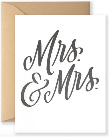 Mrs & Mrs Wedding Card