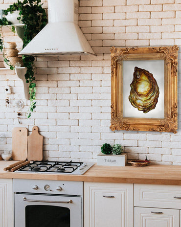 Sarah Nelson Golden Oyster Watercolor Archival Print