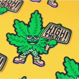 High There Sticker