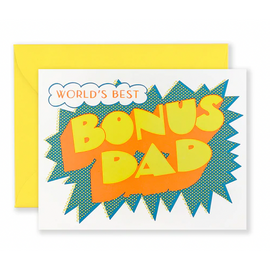 World's Best Bonus Dad Card