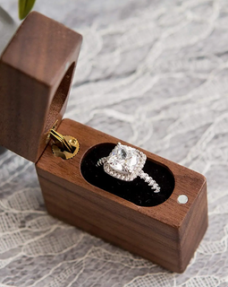 Wood Flip Ring Box