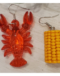 Crawfish & Corn Earrings